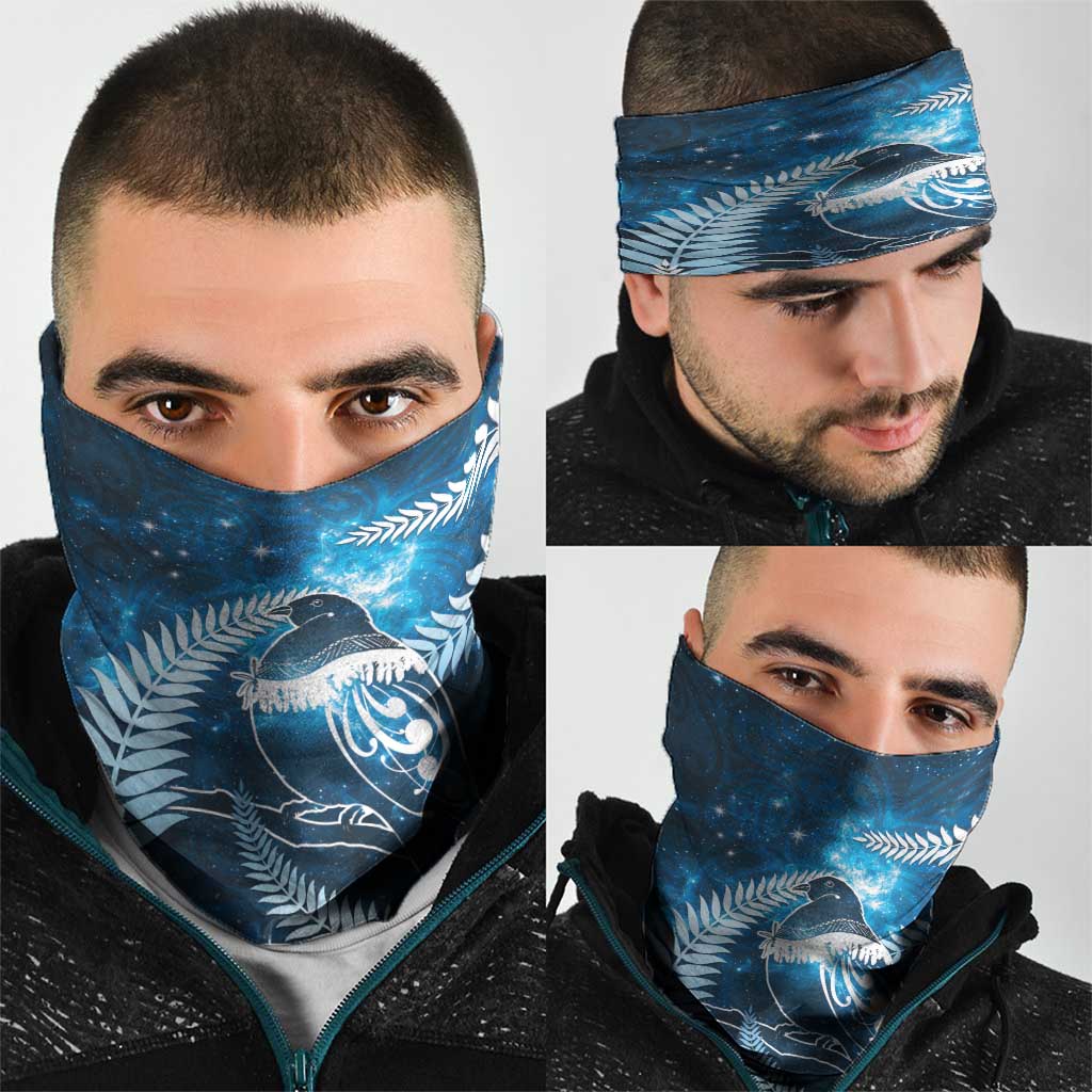 New Zealand Matariki Neck Gaiter Pigeon Kereru Maori Fern Art LT05 - Polynesian Pride