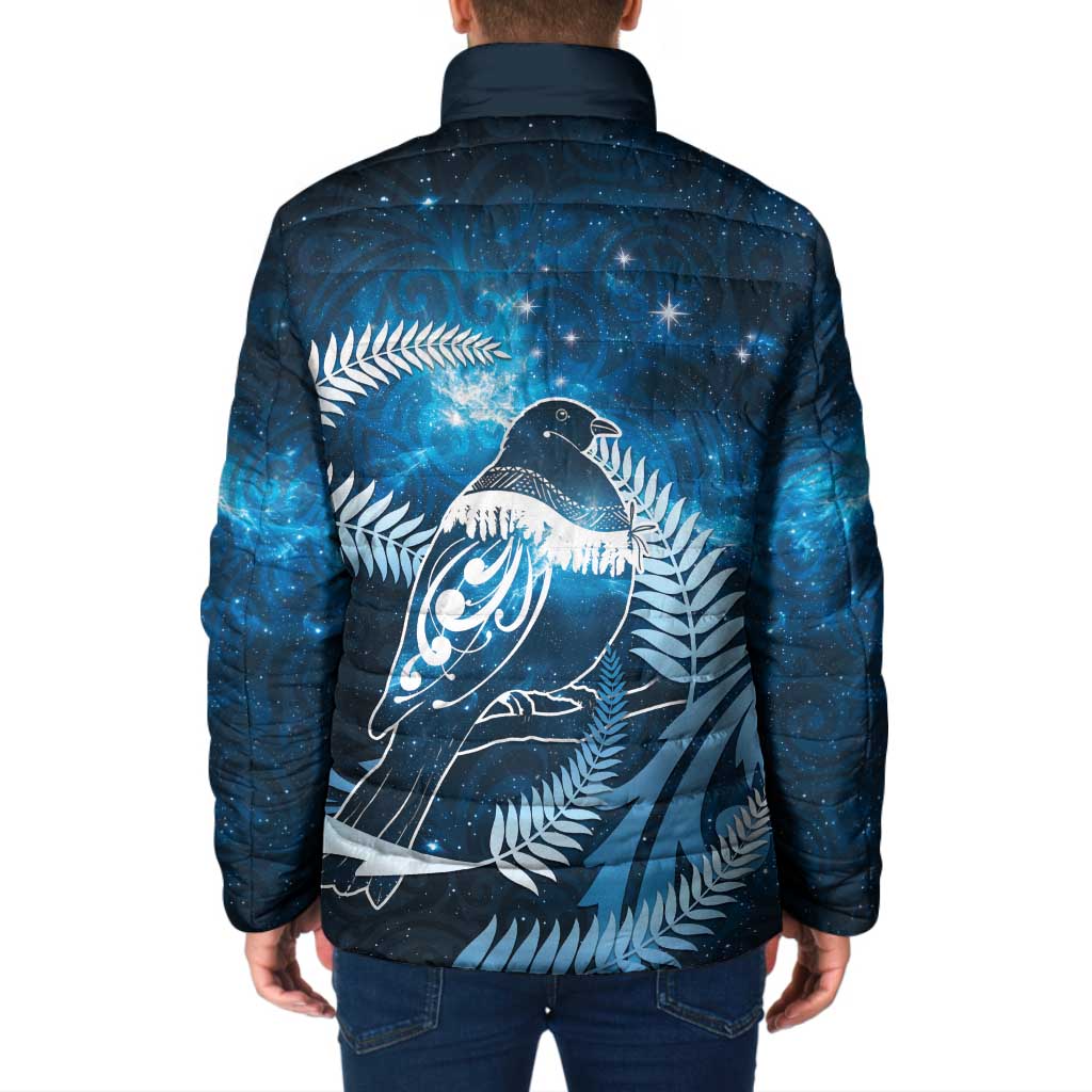 New Zealand Matariki Padded Jacket Pigeon Kereru Maori Fern Art LT05 - Polynesian Pride