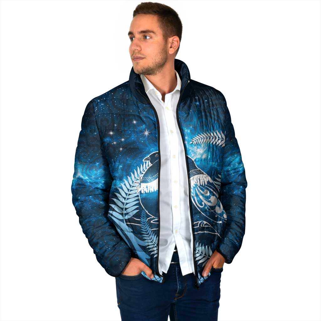 New Zealand Matariki Padded Jacket Pigeon Kereru Maori Fern Art LT05 - Polynesian Pride