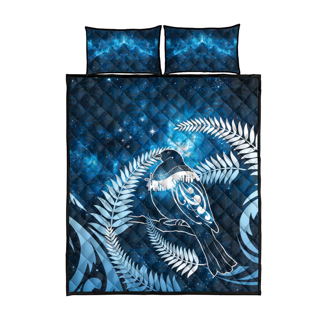 New Zealand Matariki Quilt Bed Set Pigeon Kereru Maori Fern Art LT05 - Polynesian Pride