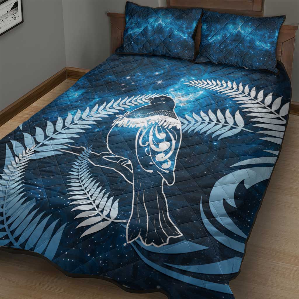 New Zealand Matariki Quilt Bed Set Pigeon Kereru Maori Fern Art LT05 - Polynesian Pride