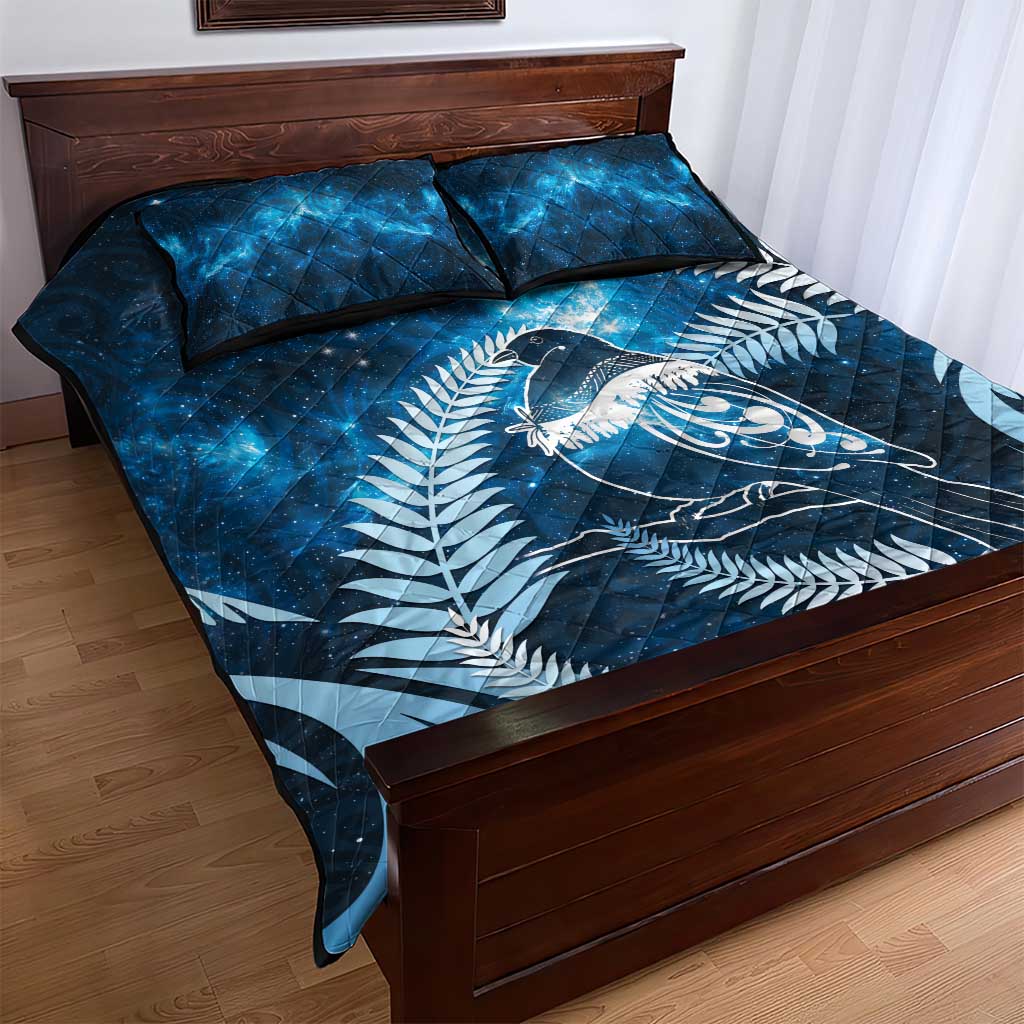 New Zealand Matariki Quilt Bed Set Pigeon Kereru Maori Fern Art LT05 - Polynesian Pride