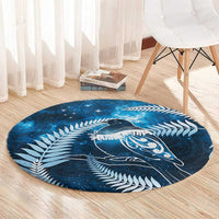 New Zealand Matariki Round Carpet Pigeon Kereru Maori Fern Art LT05 - Polynesian Pride