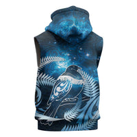New Zealand Matariki Sleeveless Zip Hoodie Pigeon Kereru Maori Fern Art LT05 - Polynesian Pride