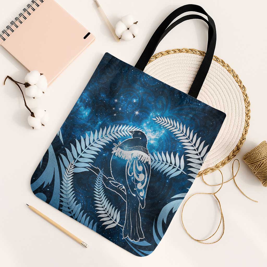 New Zealand Matariki Tote Bag Pigeon Kereru Maori Fern Art