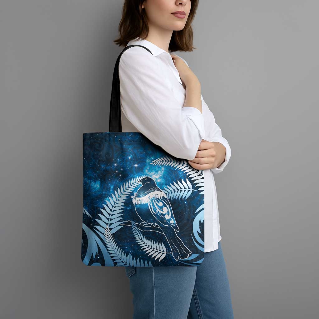 New Zealand Matariki Tote Bag Pigeon Kereru Maori Fern Art