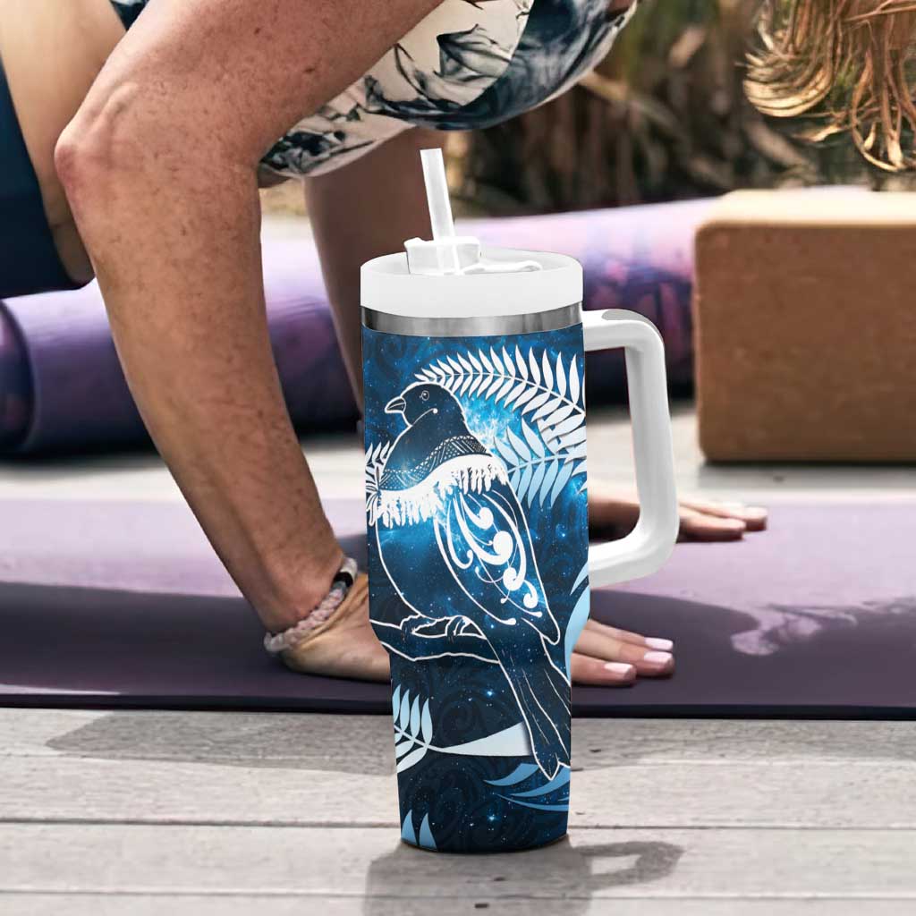 New Zealand Matariki Tumbler With Handle Pigeon Kereru Maori Fern Art
