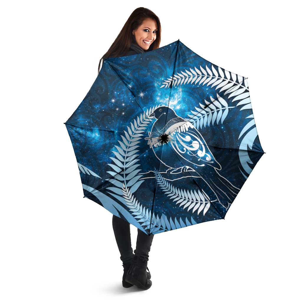 New Zealand Matariki Umbrella Pigeon Kereru Maori Fern Art LT05 - Polynesian Pride