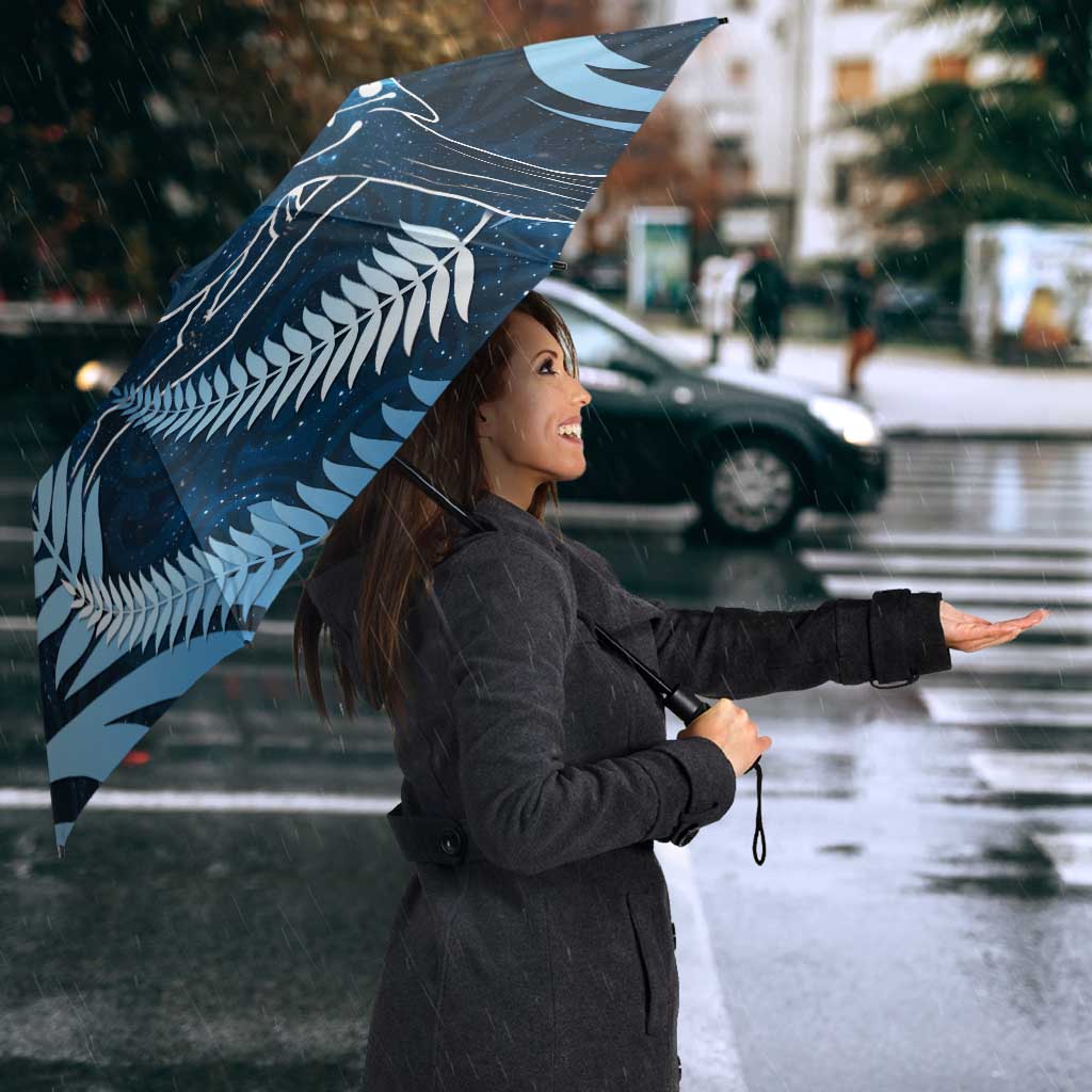 New Zealand Matariki Umbrella Pigeon Kereru Maori Fern Art LT05 - Polynesian Pride