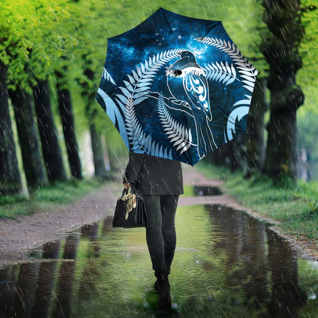 New Zealand Matariki Umbrella Pigeon Kereru Maori Fern Art LT05 - Polynesian Pride