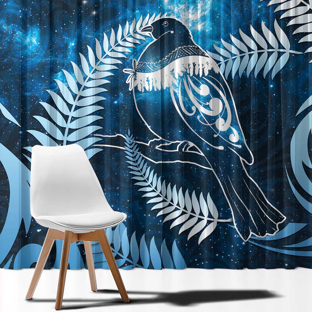 New Zealand Matariki Window Curtain Pigeon Kereru Maori Fern Art LT05 - Polynesian Pride