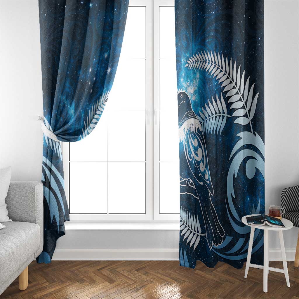 New Zealand Matariki Window Curtain Pigeon Kereru Maori Fern Art LT05 - Polynesian Pride