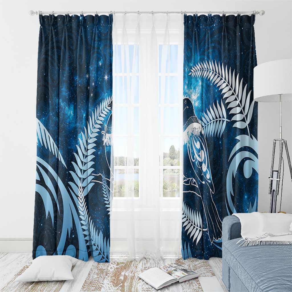 New Zealand Matariki Window Curtain Pigeon Kereru Maori Fern Art LT05 - Polynesian Pride