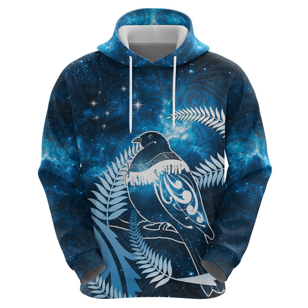 New Zealand Matariki Zip Hoodie Pigeon Kereru Maori Fern Art LT05 - Polynesian Pride