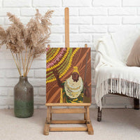 Hawaii King Kamehameha Canvas Wall Art Hawaiian Kakau Pattern With Leis