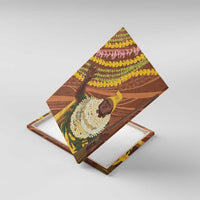 Hawaii King Kamehameha Canvas Wall Art Hawaiian Kakau Pattern With Leis