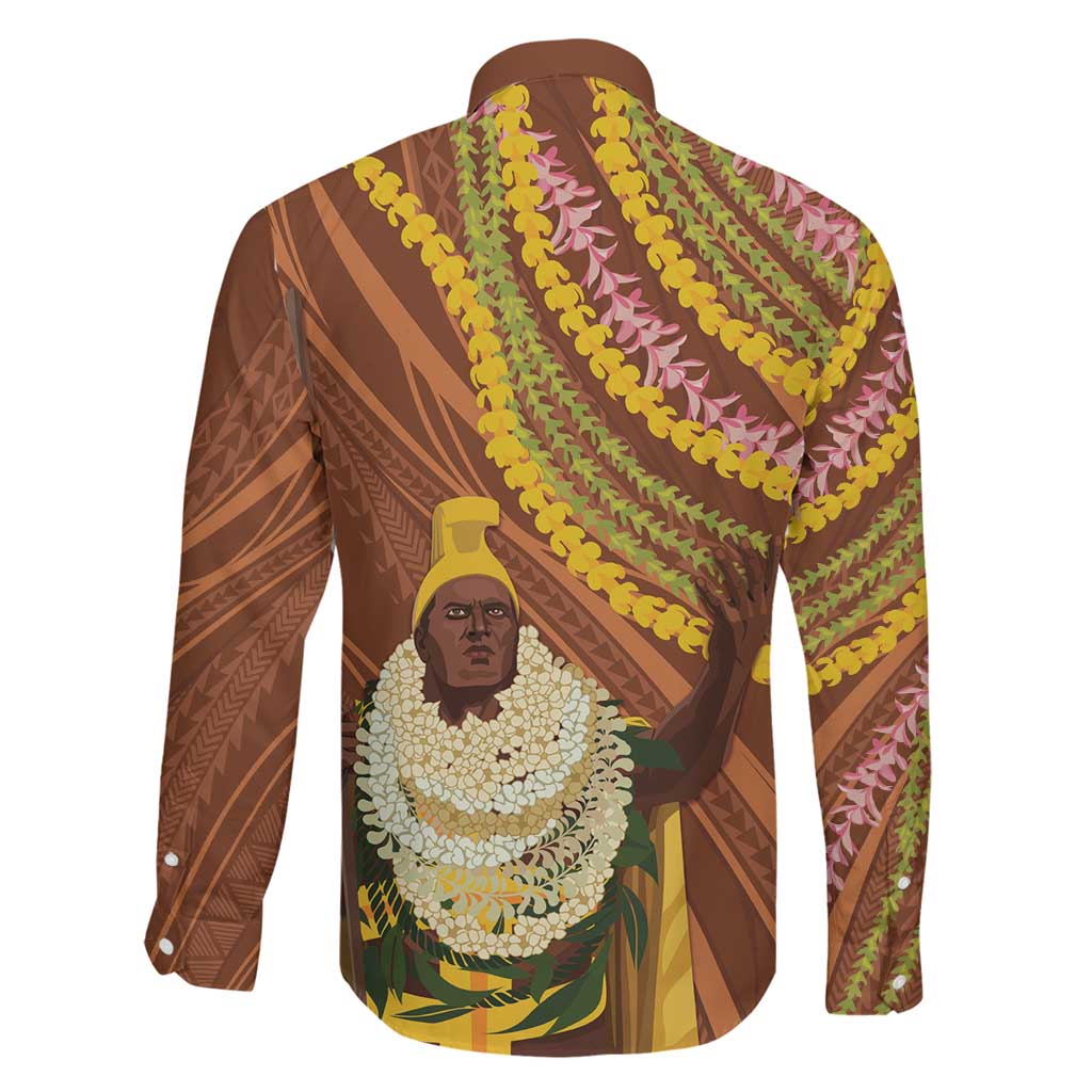 Hawaii King Kamehameha Family Matching Mermaid Dress and Hawaiian Shirt Hawaiian Kakau Pattern With Leis