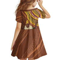 Hawaii King Kamehameha Family Matching Off Shoulder Maxi Dress and Hawaiian Shirt Hawaiian Kakau Pattern With Leis