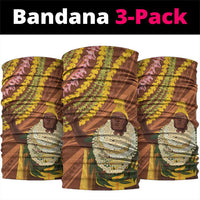 Hawaii King Kamehameha Neck Gaiter Hawaiian Kakau Pattern With Leis