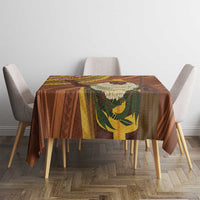 Hawaii King Kamehameha Tablecloth Hawaiian Kakau Pattern With Leis