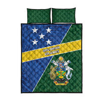 Solomon Islands Independence Day Quilt Bed Set With Coat Of Arms