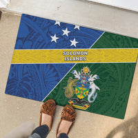 Solomon Islands Independence Day Rubber Doormat With Coat Of Arms