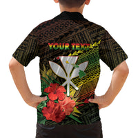 Personalized Hawaii Born and Raised Family Matching Tank Maxi Dress and Hawaiian Shirt Kanaka Maoli Flag Day LT05 - Polynesian Pride