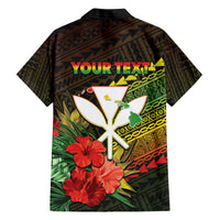 Personalized Hawaii Born and Raised Family Matching Tank Maxi Dress and Hawaiian Shirt Kanaka Maoli Flag Day LT05 - Polynesian Pride