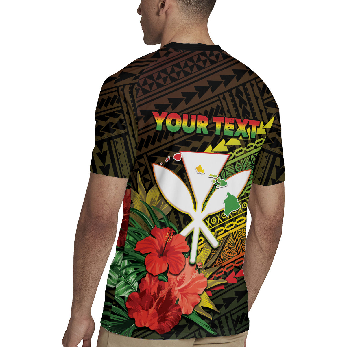 Personalized Hawaii Born and Raised Rugby Jersey Kanaka Maoli Flag Day LT05 - Polynesian Pride