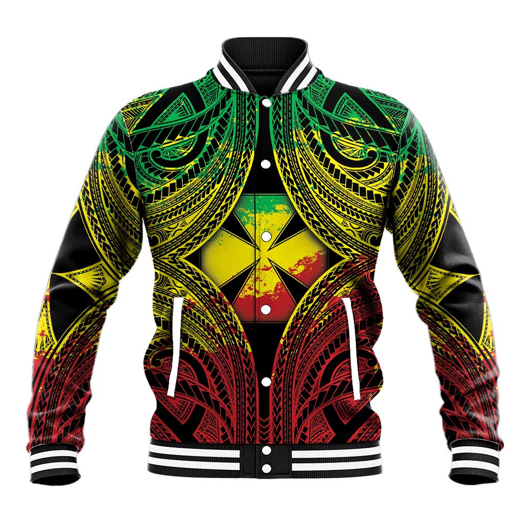 Personalised Wallis and Futuna Territory Day Baseball Jacket Polynesian Pattern Simple Style LT05 Unisex Reggae - Polynesian Pride