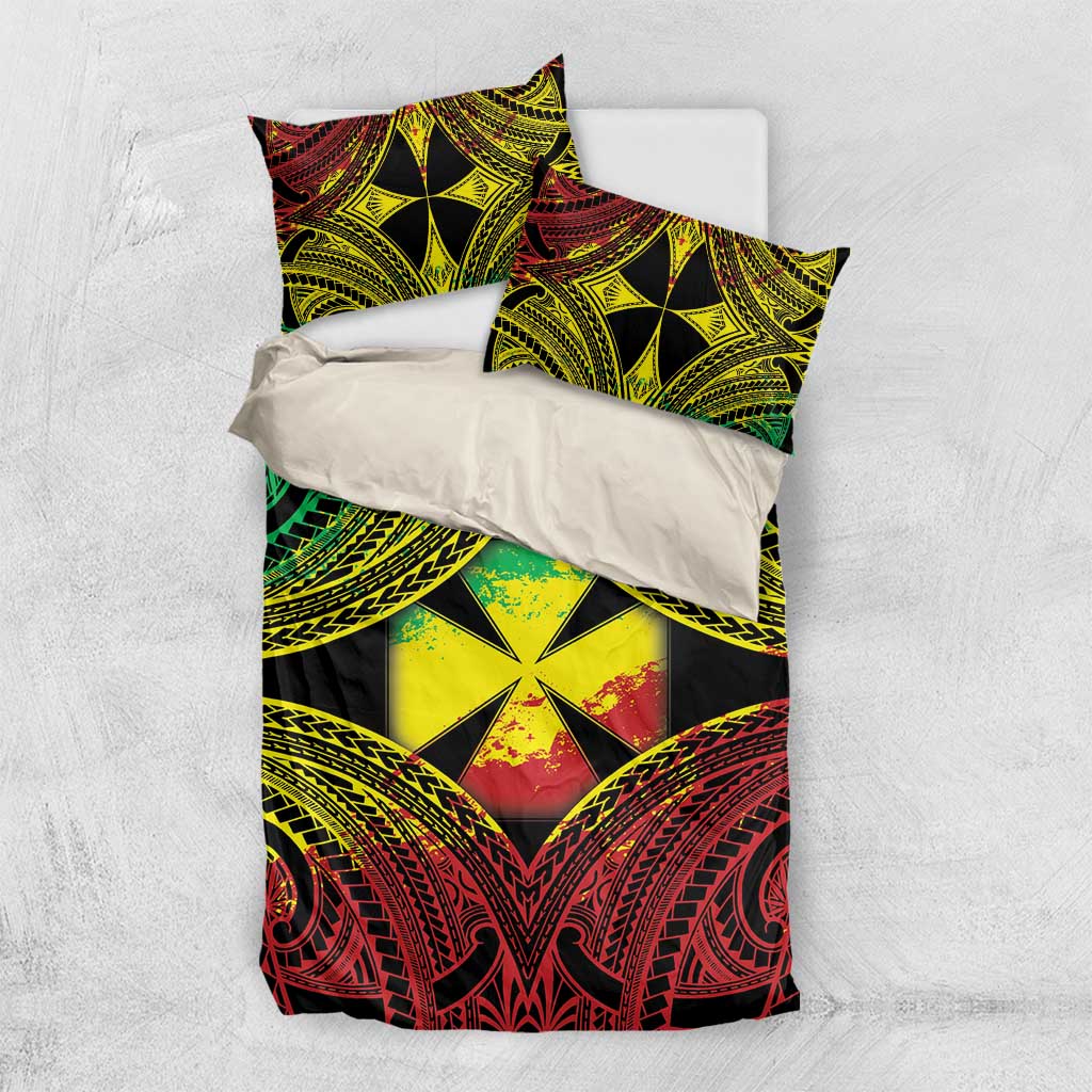 Wallis and Futuna Territory Day Bedding Set Polynesian Pattern Simple Style LT05 US Twin 172cm x 218cm Reggae - Polynesian Pride