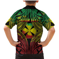 Personalised Wallis and Futuna Territory Day Family Matching Mermaid Dress and Hawaiian Shirt Polynesian Pattern Simple Style LT05 - Polynesian Pride