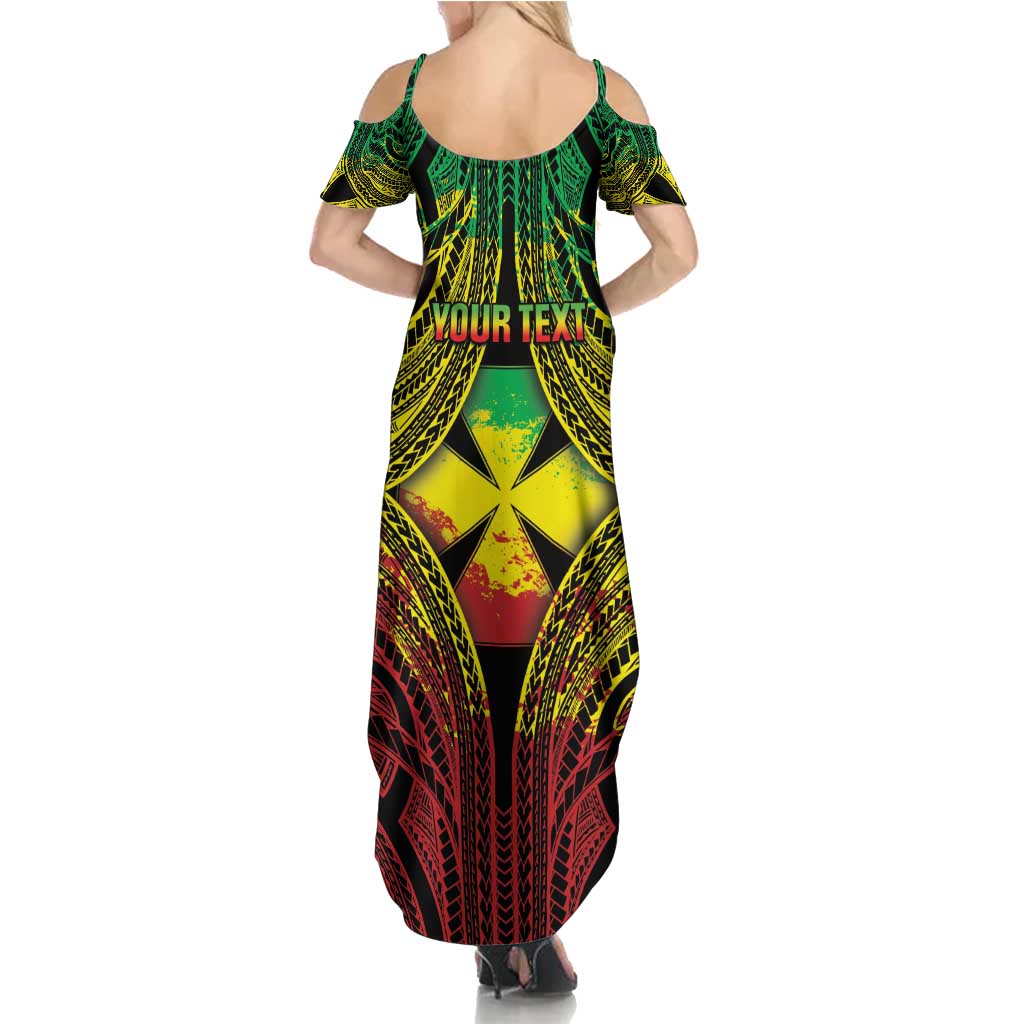 Personalised Wallis and Futuna Territory Day Family Matching Summer Maxi Dress and Hawaiian Shirt Polynesian Pattern Simple Style LT05 - Polynesian Pride