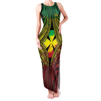 Personalised Wallis and Futuna Territory Day Family Matching Tank Maxi Dress and Hawaiian Shirt Polynesian Pattern Simple Style LT05 Mom's Dress Reggae - Polynesian Pride