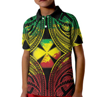Personalised Wallis and Futuna Territory Day Kid Polo Shirt Polynesian Pattern Simple Style LT05 Kid Reggae - Polynesian Pride