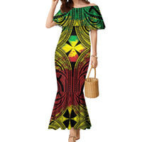 Personalised Wallis and Futuna Territory Day Mermaid Dress Polynesian Pattern Simple Style LT05 Women Reggae - Polynesian Pride