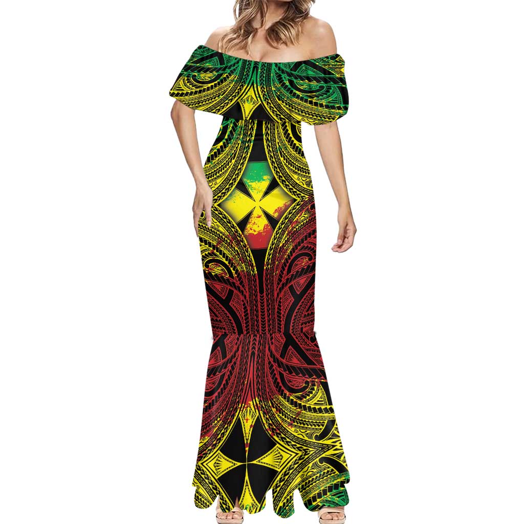 Personalised Wallis and Futuna Territory Day Mermaid Dress Polynesian Pattern Simple Style LT05 - Polynesian Pride