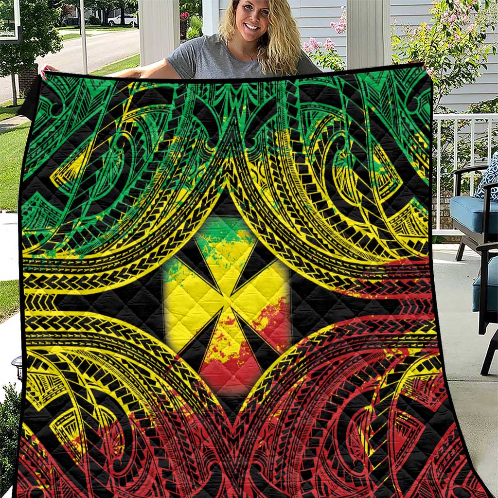 Wallis and Futuna Territory Day Quilt Polynesian Pattern Simple Style LT05 Reggae - Polynesian Pride