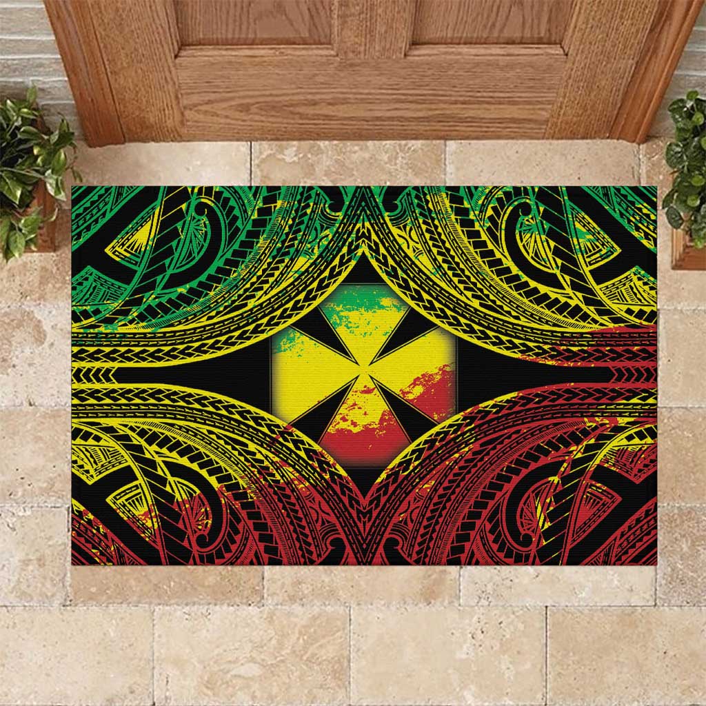 Wallis and Futuna Territory Day Rubber Doormat Polynesian Pattern Simple Style LT05 Reggae - Polynesian Pride