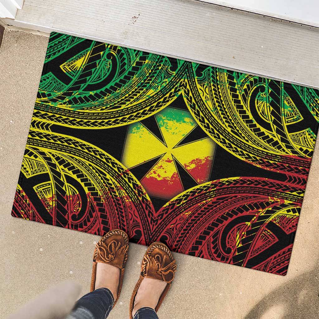 Wallis and Futuna Territory Day Rubber Doormat Polynesian Pattern Simple Style LT05 - Polynesian Pride