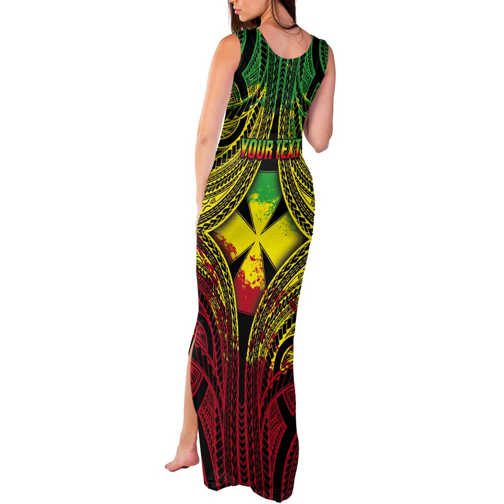 Personalised Wallis and Futuna Territory Day Tank Maxi Dress Polynesian Pattern Simple Style