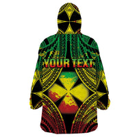 Personalised Wallis and Futuna Territory Day Wearable Blanket Hoodie Polynesian Pattern Simple Style LT05 - Polynesian Pride