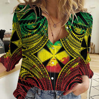 Personalised Wallis and Futuna Territory Day Women Casual Shirt Polynesian Pattern Simple Style LT05 Female Reggae - Polynesian Pride