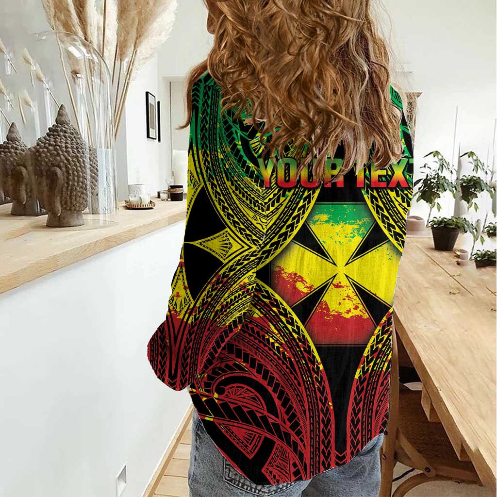 Personalised Wallis and Futuna Territory Day Women Casual Shirt Polynesian Pattern Simple Style LT05 - Polynesian Pride