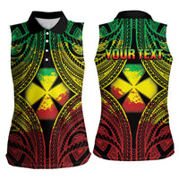 Personalised Wallis and Futuna Territory Day Women Sleeveless Polo Shirt Polynesian Pattern Simple Style LT05 - Polynesian Pride