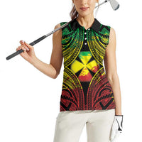 Personalised Wallis and Futuna Territory Day Women Sleeveless Polo Shirt Polynesian Pattern Simple Style LT05 - Polynesian Pride