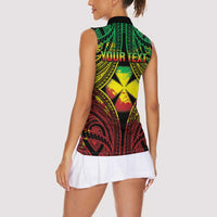 Personalised Wallis and Futuna Territory Day Women Sleeveless Polo Shirt Polynesian Pattern Simple Style LT05 - Polynesian Pride