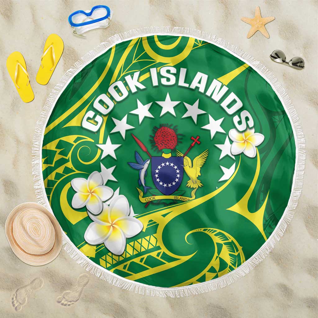 Cook Islands Happy Constitution Day Beach Blanket Pattern Tribal Art