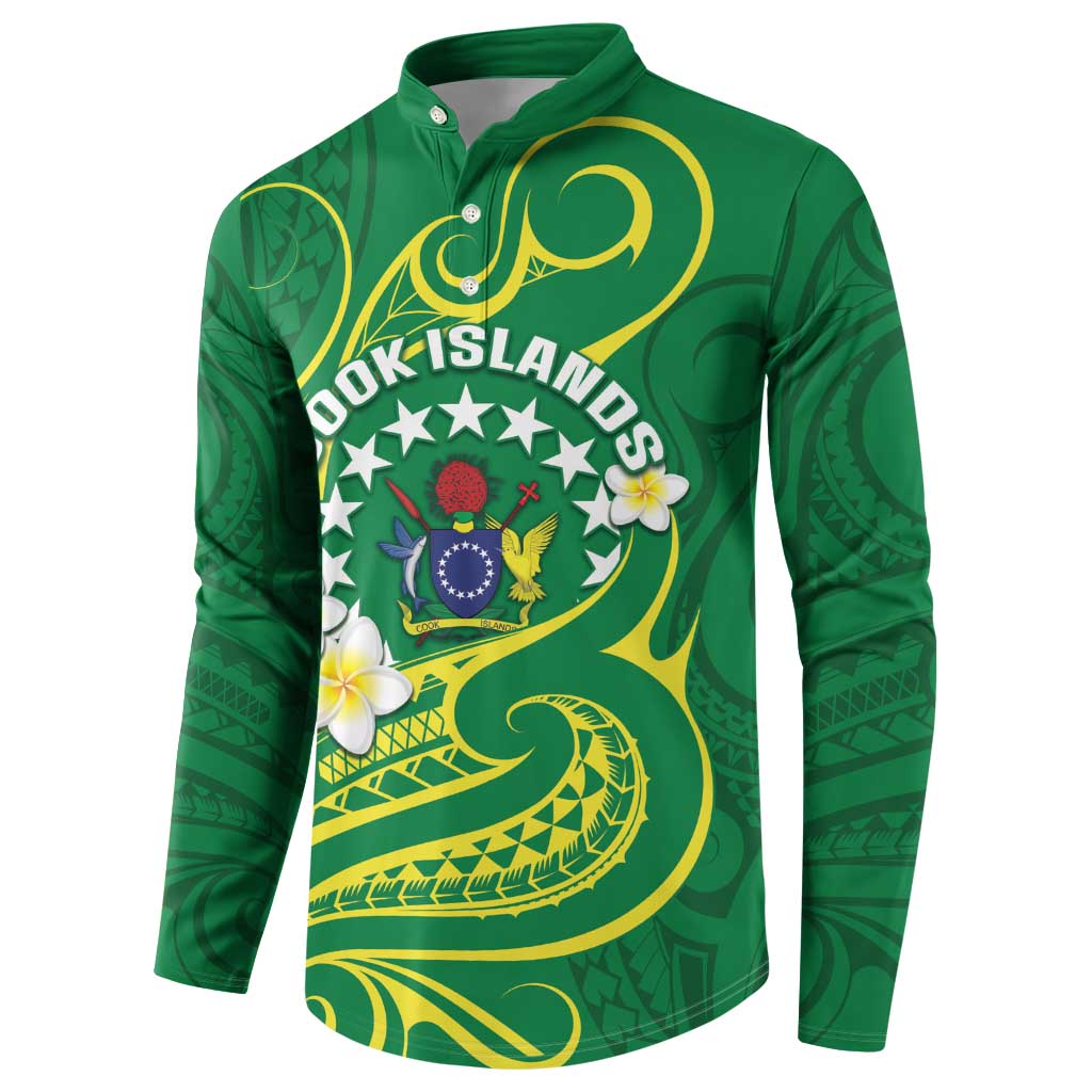 Cook Islands Happy Constitution Day Button Sweatshirt Pattern Tribal Art LT05 - Polynesian Pride