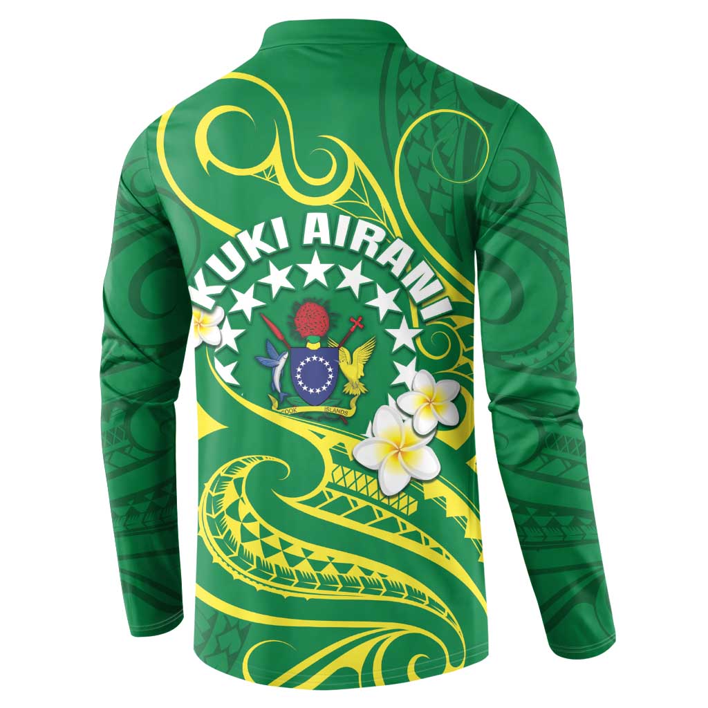 Cook Islands Happy Constitution Day Button Sweatshirt Pattern Tribal Art LT05 - Polynesian Pride